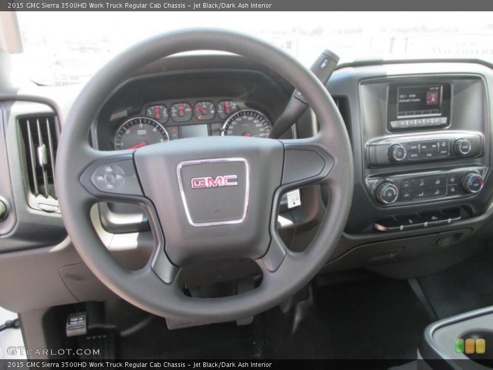 Jet Black/Dark Ash Interior Steering Wheel for the 2015 GMC Sierra 3500HD Work Truck Regular Cab Chassis #95327806