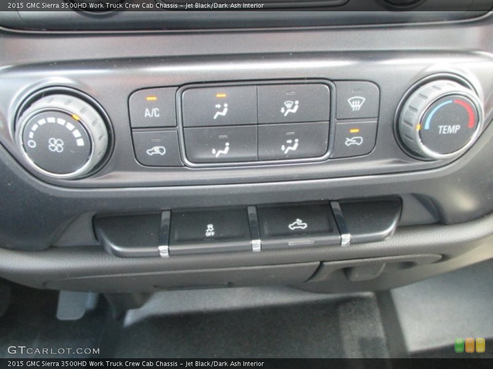 Jet Black/Dark Ash Interior Controls for the 2015 GMC Sierra 3500HD Work Truck Crew Cab Chassis #95328082