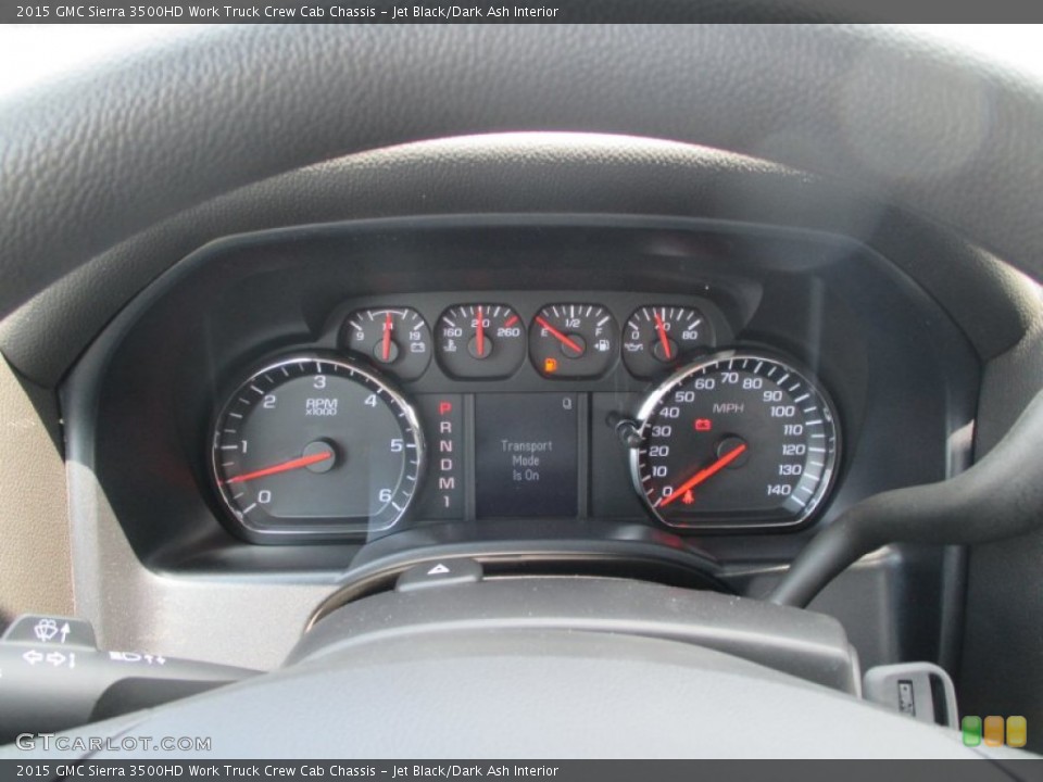 Jet Black/Dark Ash Interior Gauges for the 2015 GMC Sierra 3500HD Work Truck Crew Cab Chassis #95328094