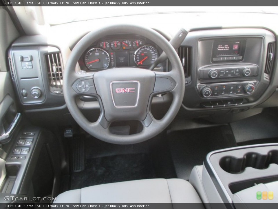 Jet Black/Dark Ash Interior Dashboard for the 2015 GMC Sierra 3500HD Work Truck Crew Cab Chassis #95328112