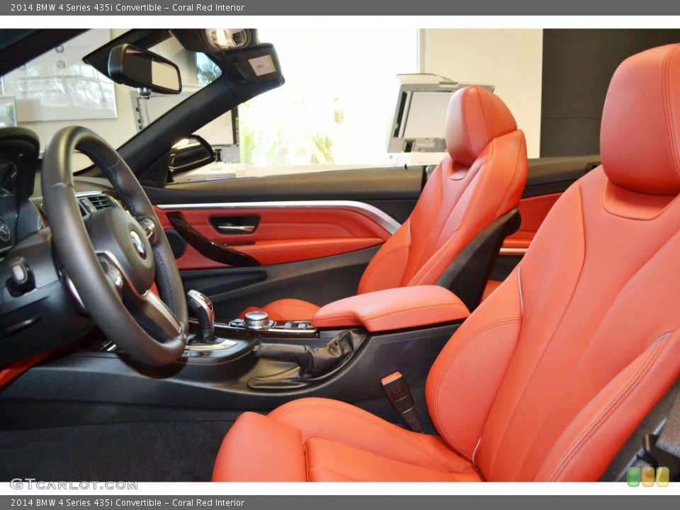 Coral Red Interior Front Seat for the 2014 BMW 4 Series 435i Convertible #95330410