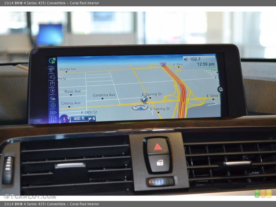 Coral Red Interior Navigation for the 2014 BMW 4 Series 435i Convertible #95330434