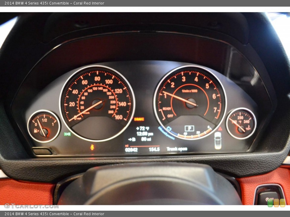 Coral Red Interior Gauges for the 2014 BMW 4 Series 435i Convertible #95330440