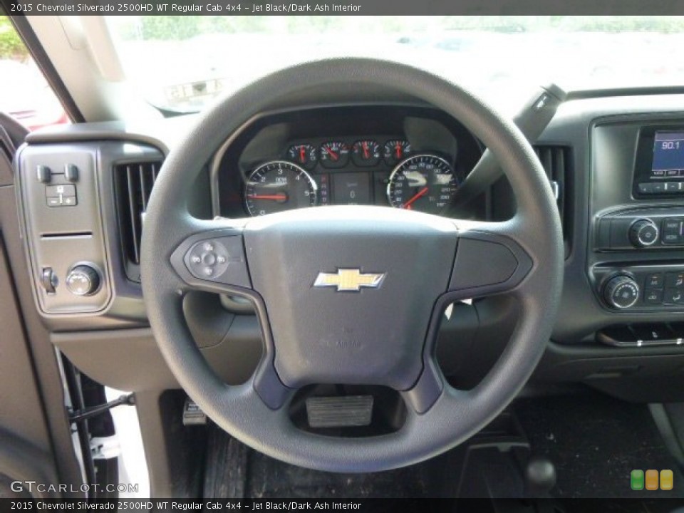 Jet Black/Dark Ash Interior Steering Wheel for the 2015 Chevrolet Silverado 2500HD WT Regular Cab 4x4 #95338640
