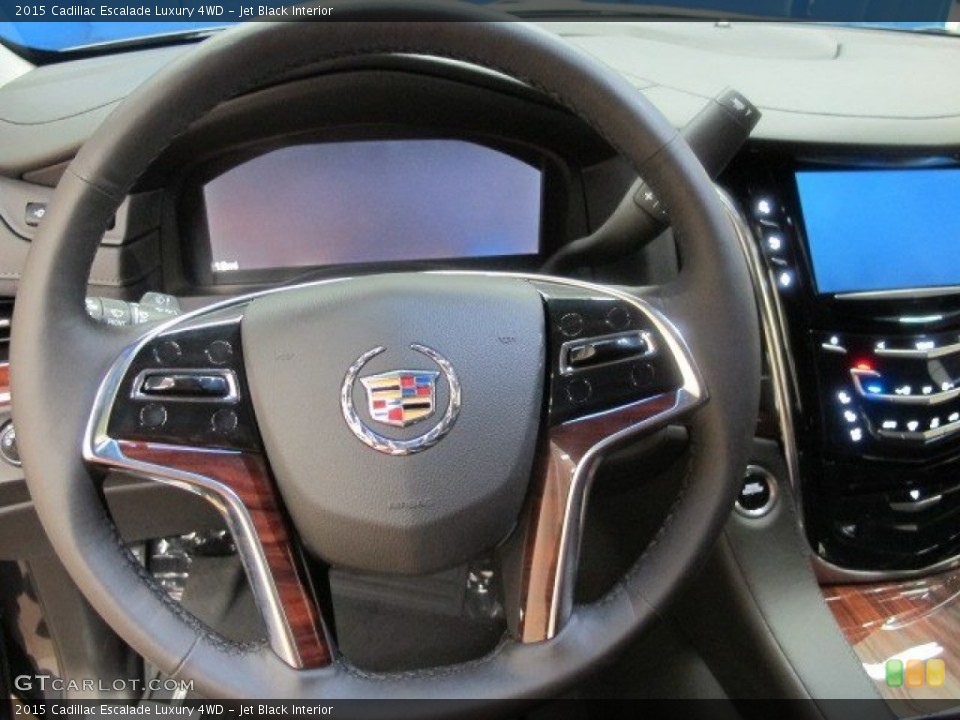 Jet Black Interior Steering Wheel for the 2015 Cadillac Escalade Luxury 4WD #95346283