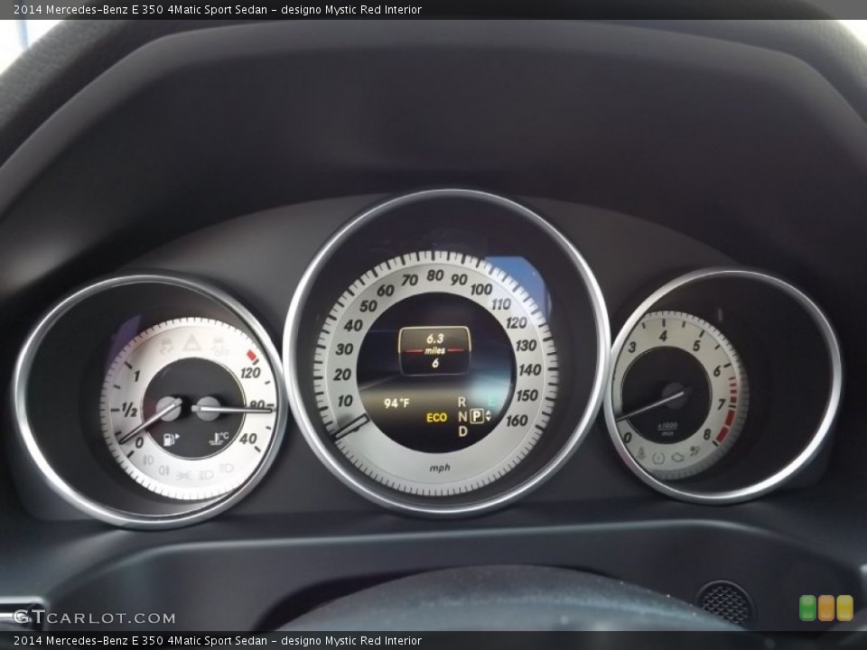 designo Mystic Red Interior Gauges for the 2014 Mercedes-Benz E 350 4Matic Sport Sedan #95359534