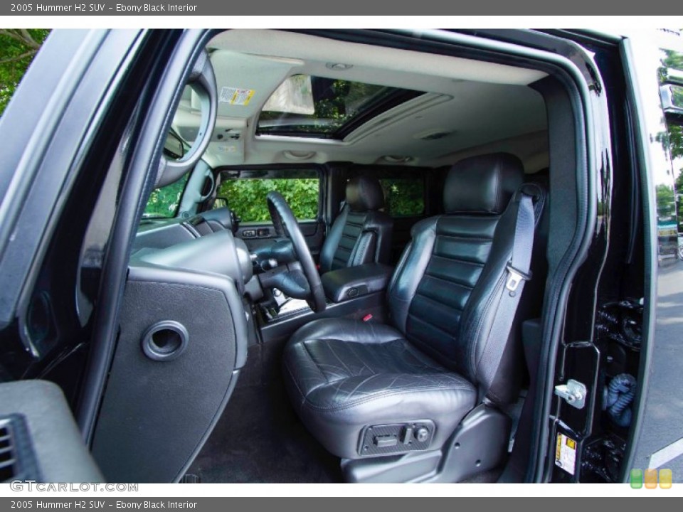 Ebony Black Interior Front Seat for the 2005 Hummer H2 SUV #95360720