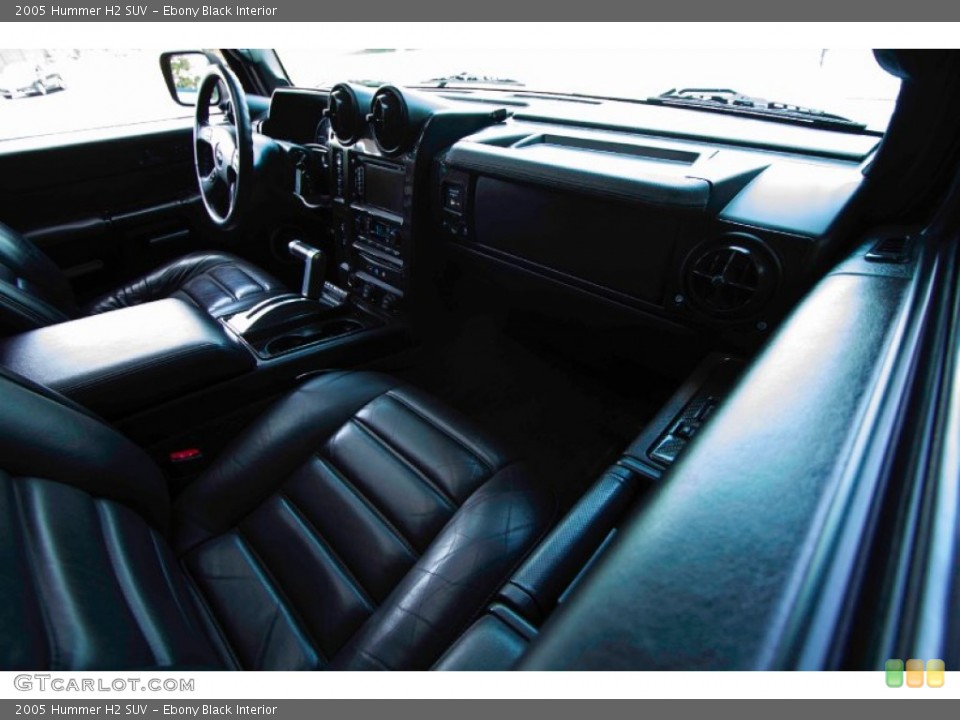 Ebony Black Interior Dashboard for the 2005 Hummer H2 SUV #95360759