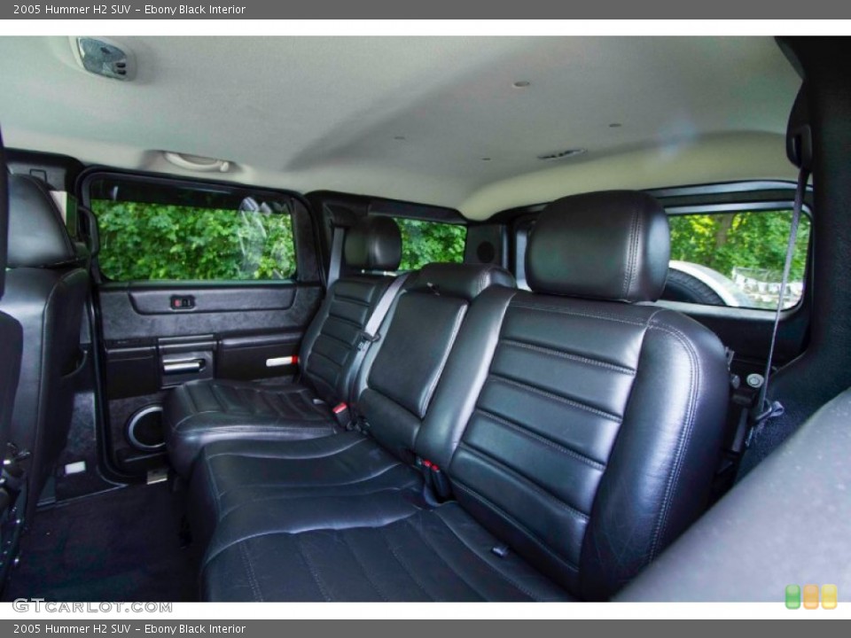 Ebony Black Interior Rear Seat for the 2005 Hummer H2 SUV #95360858