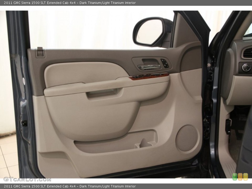 Dark Titanium/Light Titanium Interior Door Panel for the 2011 GMC Sierra 1500 SLT Extended Cab 4x4 #95369213