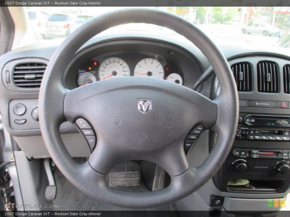 Medium Slate Gray Interior Steering Wheel for the 2007 Dodge Caravan SXT #95373536