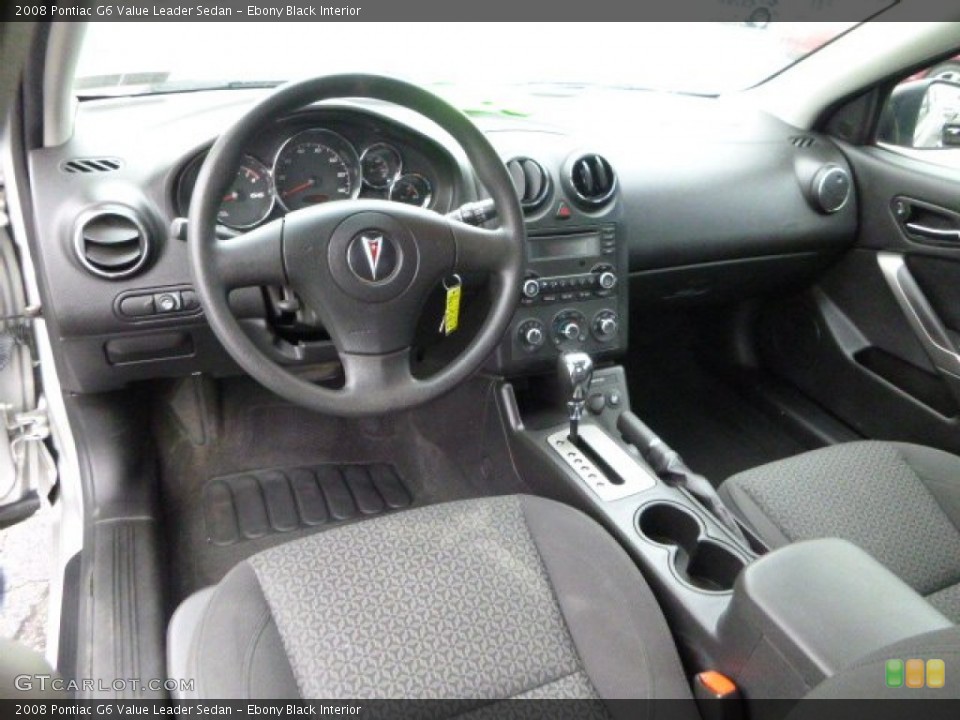 Ebony Black Interior Photo for the 2008 Pontiac G6 Value Leader Sedan #95373989