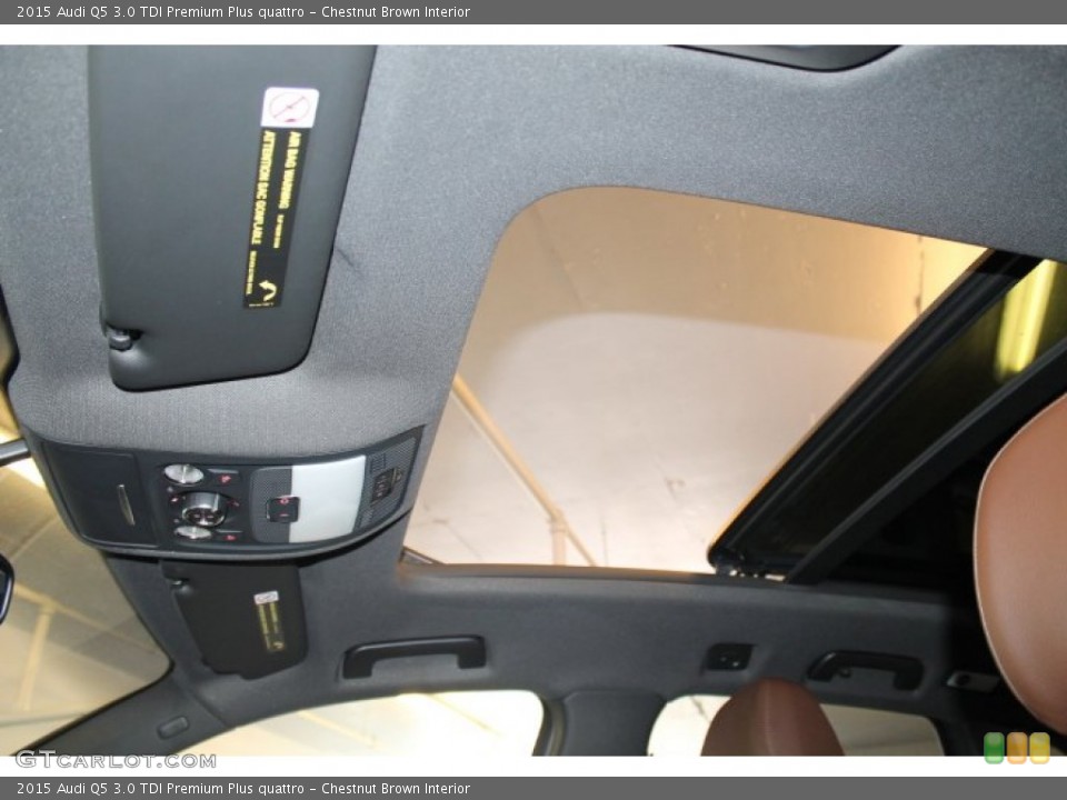 Chestnut Brown Interior Sunroof for the 2015 Audi Q5 3.0 TDI Premium Plus quattro #95375230