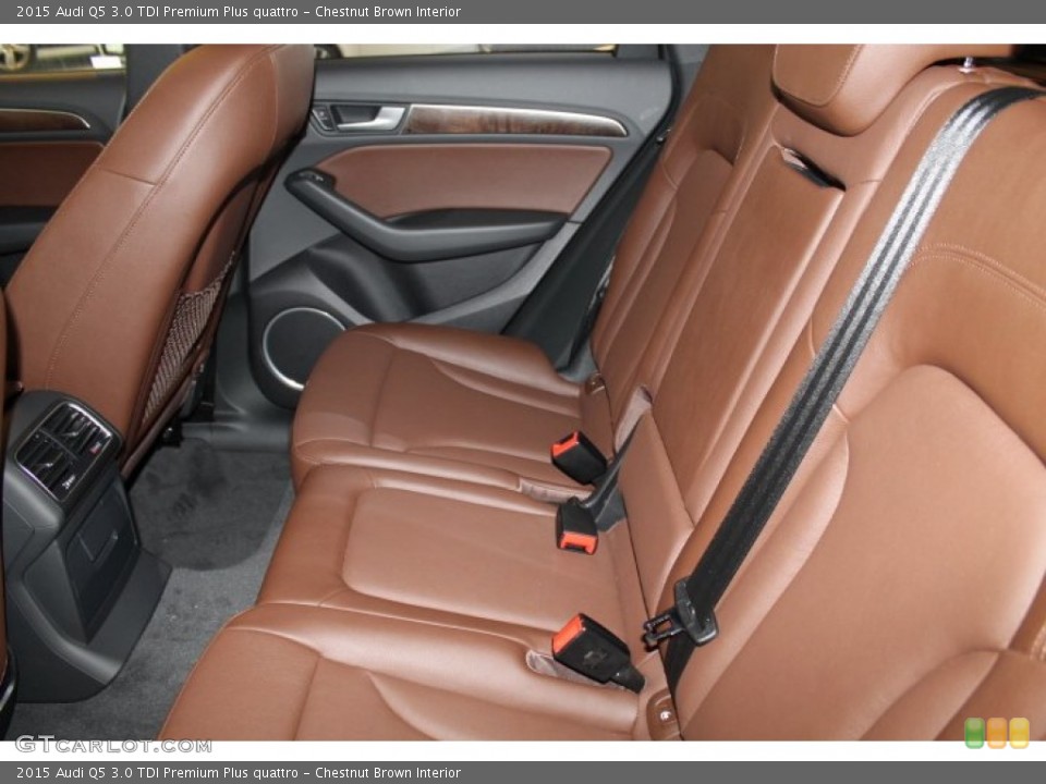 Chestnut Brown Interior Rear Seat for the 2015 Audi Q5 3.0 TDI Premium Plus quattro #95375279