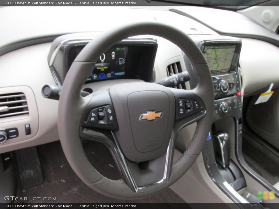 Pebble Beige/Dark Accents Interior Steering Wheel for the 2015 Chevrolet Volt  #95375675