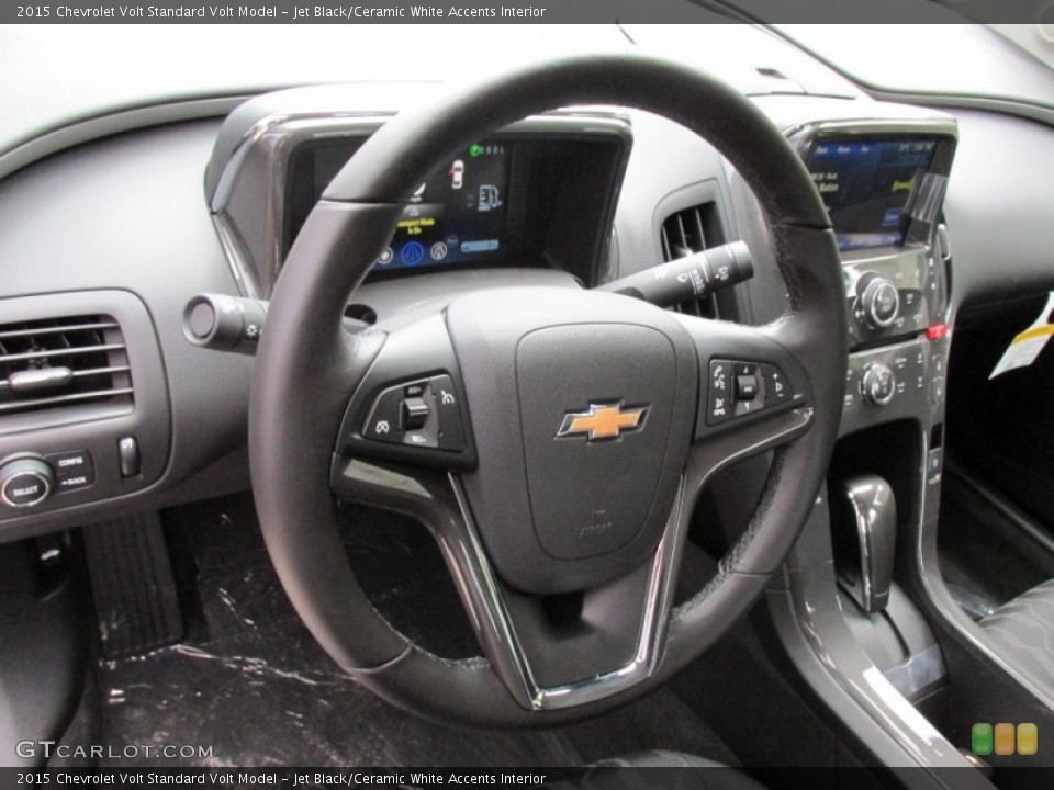 Jet Black/Ceramic White Accents Interior Steering Wheel for the 2015 Chevrolet Volt  #95376785