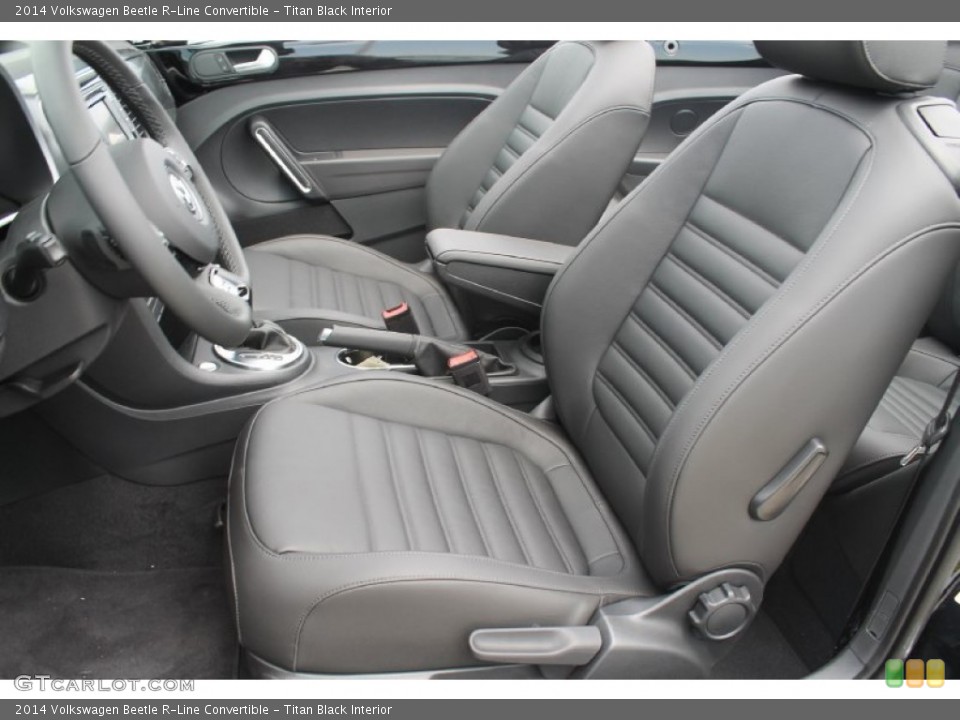Titan Black Interior Front Seat for the 2014 Volkswagen Beetle R-Line Convertible #95386631