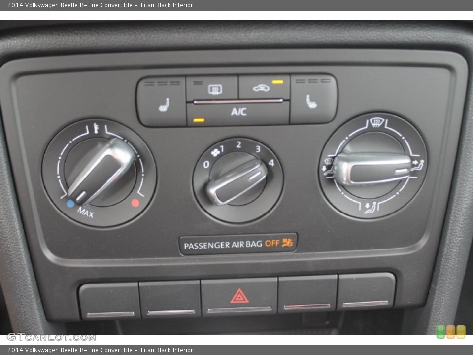 Titan Black Interior Controls for the 2014 Volkswagen Beetle R-Line Convertible #95386730