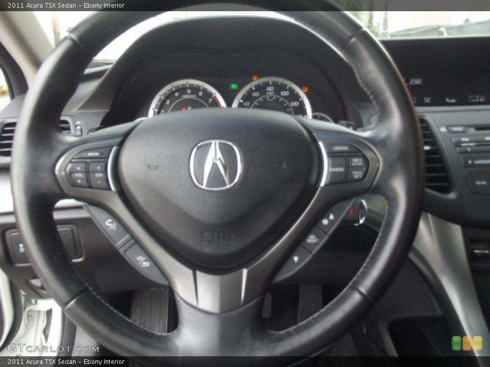 Ebony Interior Steering Wheel for the 2011 Acura TSX Sedan #95389670