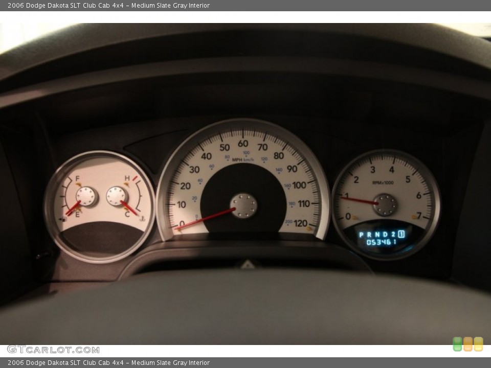 Medium Slate Gray Interior Gauges for the 2006 Dodge Dakota SLT Club Cab 4x4 #95392375