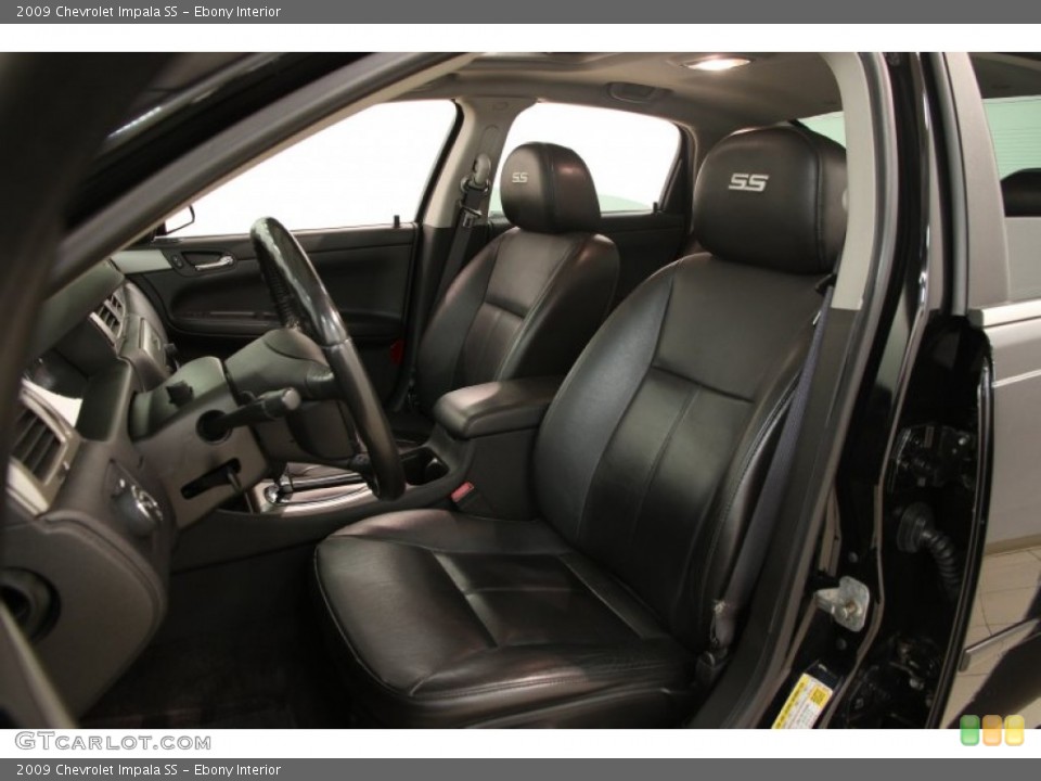 Ebony Interior Front Seat for the 2009 Chevrolet Impala SS #95395553