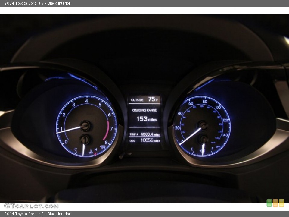Black Interior Gauges for the 2014 Toyota Corolla S #95400272