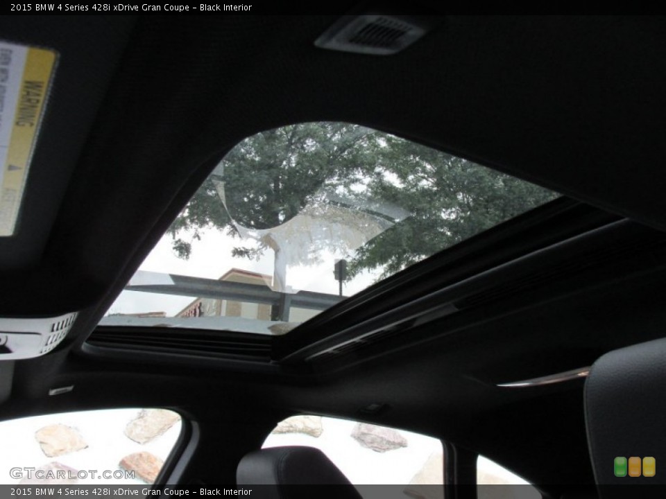 Black Interior Sunroof for the 2015 BMW 4 Series 428i xDrive Gran Coupe #95400356