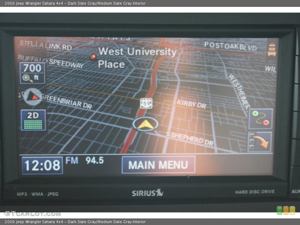 Dark Slate Gray/Medium Slate Gray Interior Navigation for the 2009 Jeep Wrangler Sahara 4x4 #95401481