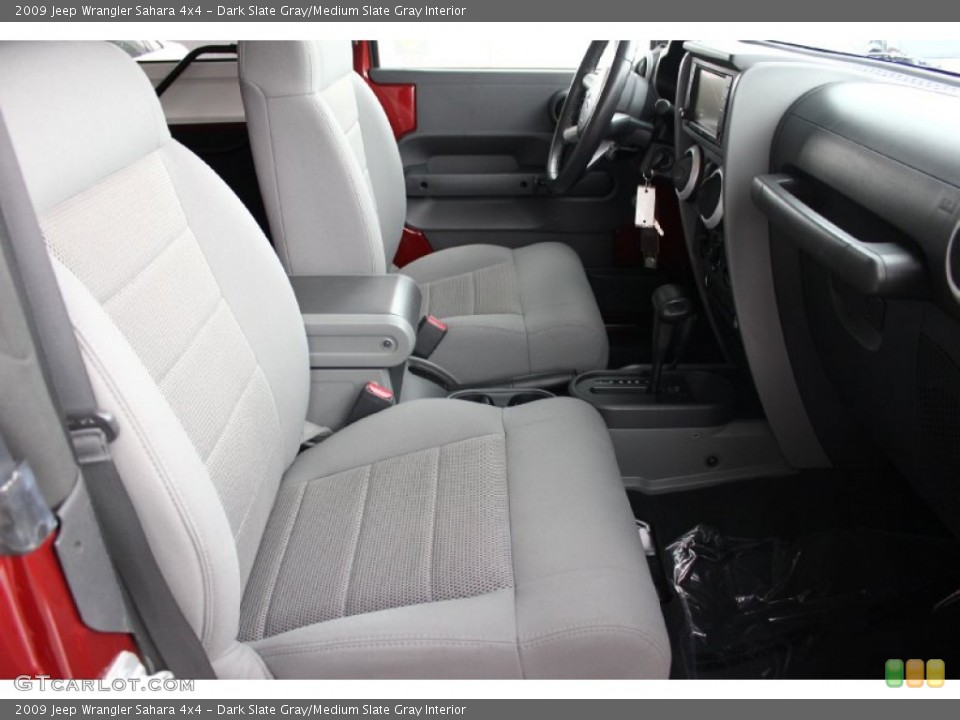 Dark Slate Gray/Medium Slate Gray Interior Front Seat for the 2009 Jeep Wrangler Sahara 4x4 #95401587