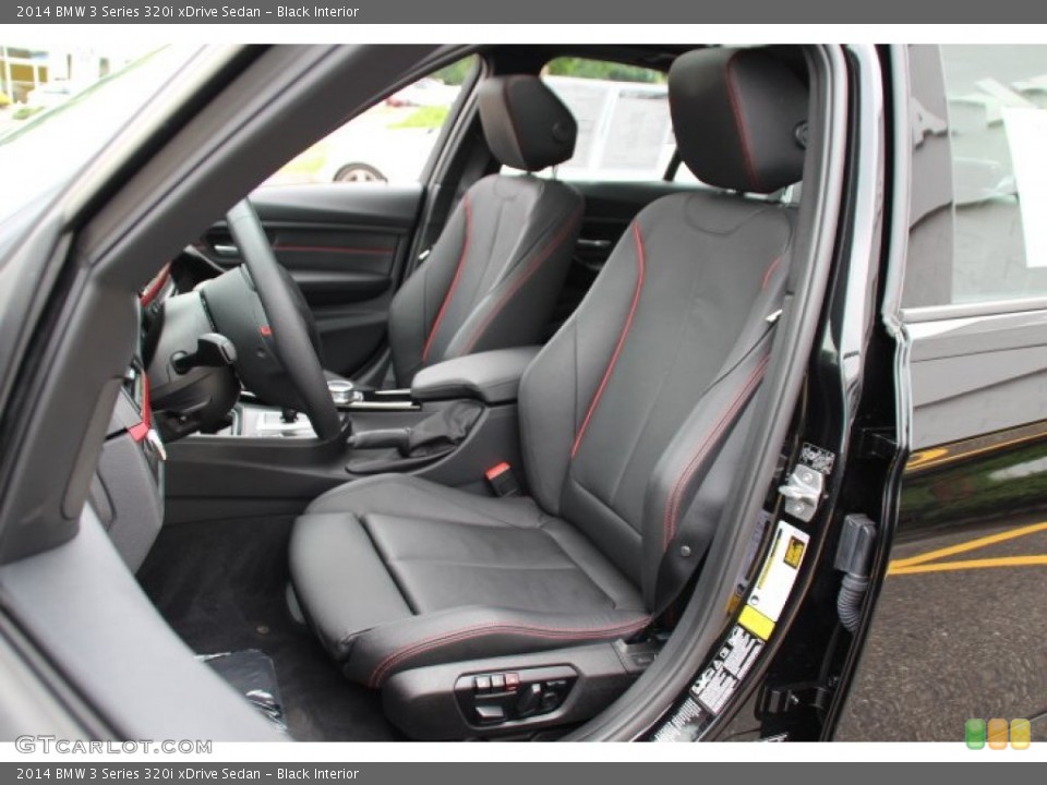 Black Interior Front Seat for the 2014 BMW 3 Series 320i xDrive Sedan #95404322