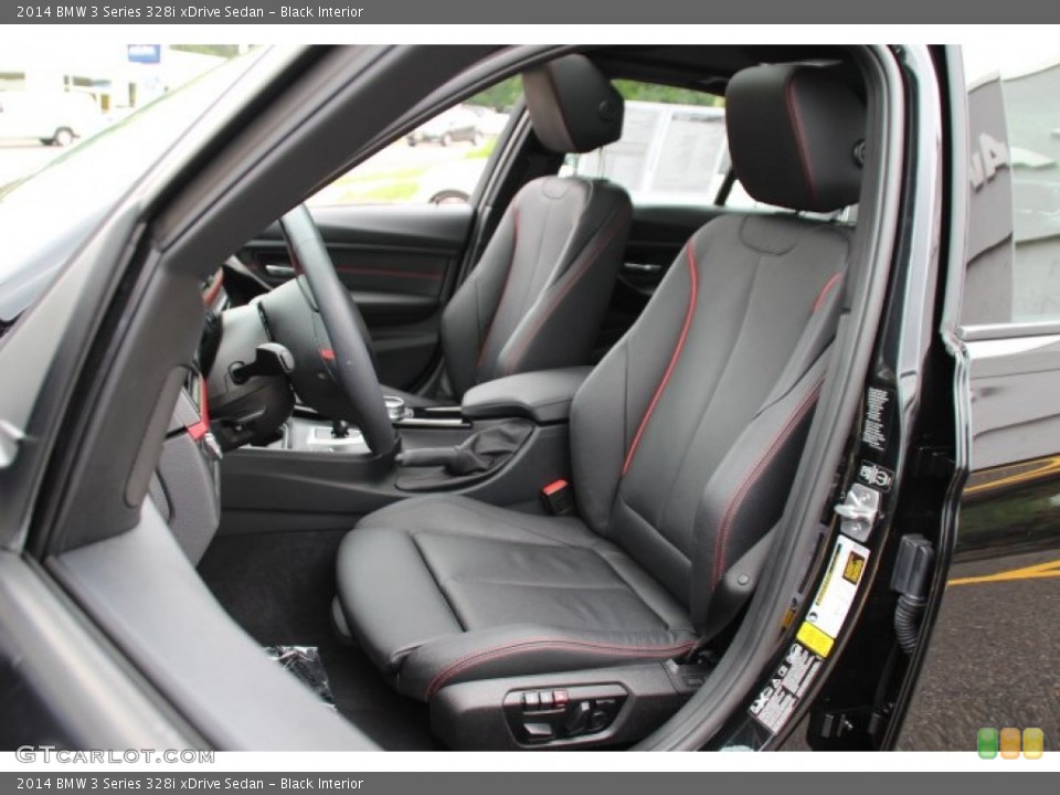 Black Interior Front Seat for the 2014 BMW 3 Series 328i xDrive Sedan #95404940