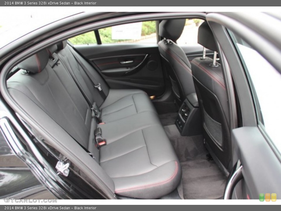 Black Interior Rear Seat for the 2014 BMW 3 Series 328i xDrive Sedan #95405160