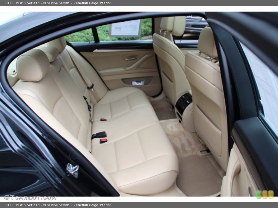 Venetian Beige Interior Rear Seat for the 2012 BMW 5 Series 528i xDrive Sedan #95406968
