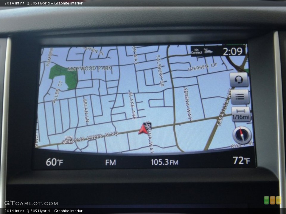 Graphite Interior Navigation for the 2014 Infiniti Q 50S Hybrid #95408345