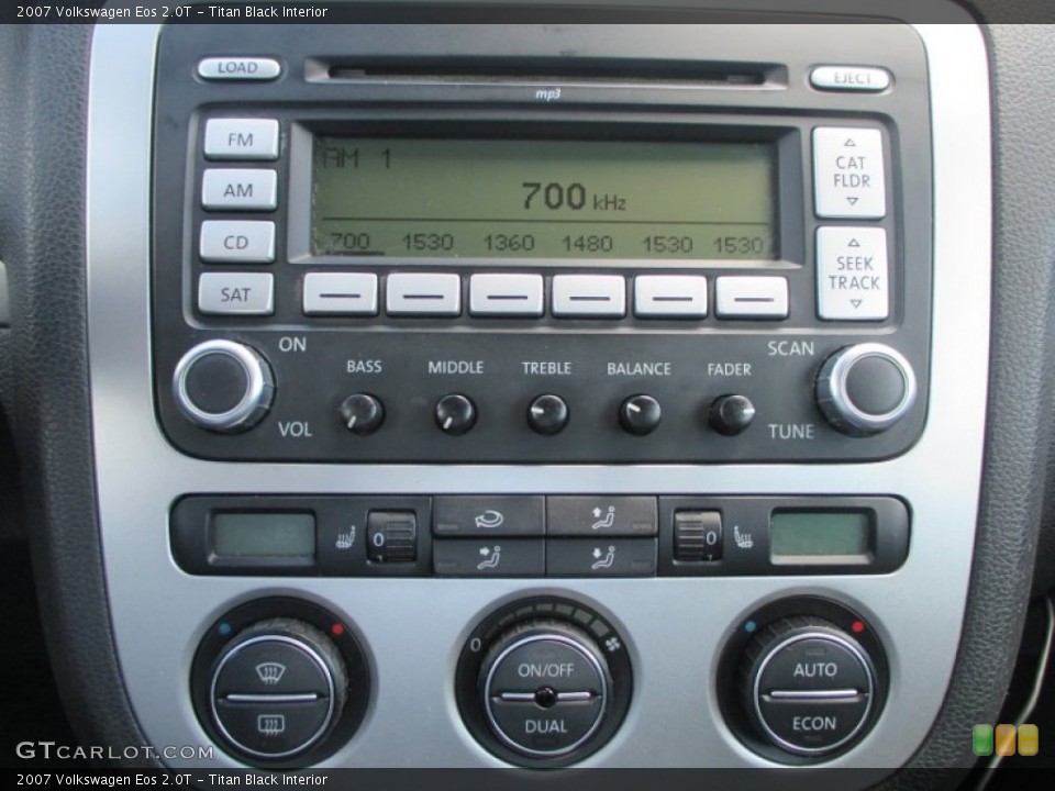 Titan Black Interior Controls for the 2007 Volkswagen Eos 2.0T #95412022