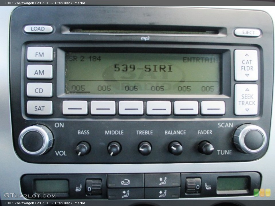 Titan Black Interior Audio System for the 2007 Volkswagen Eos 2.0T #95412044