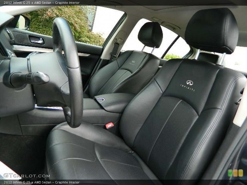 Graphite Interior Front Seat for the 2012 Infiniti G 25 x AWD Sedan #95415812