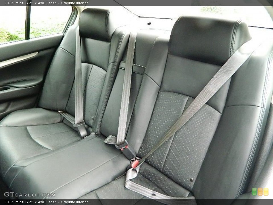 Graphite Interior Rear Seat for the 2012 Infiniti G 25 x AWD Sedan #95415833