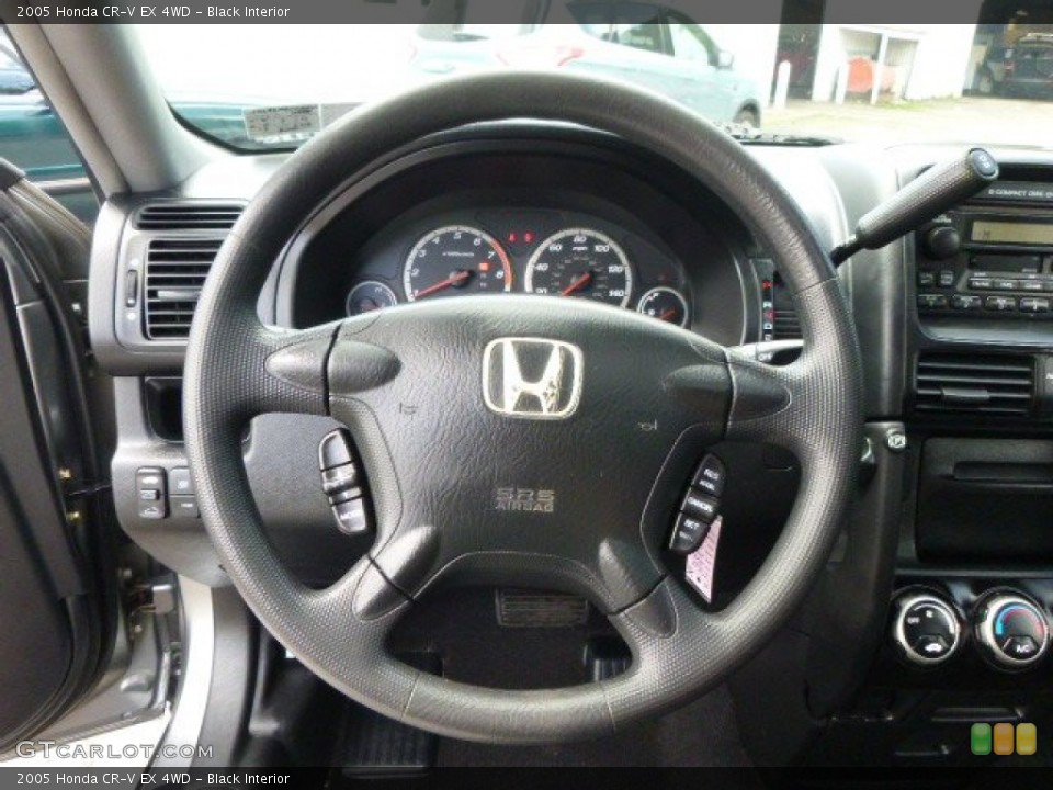 Black Interior Steering Wheel for the 2005 Honda CR-V EX 4WD #95420028