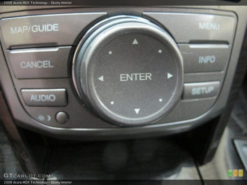 Ebony Interior Controls for the 2008 Acura MDX Technology #95421447