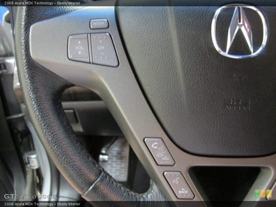 Ebony Interior Controls for the 2008 Acura MDX Technology #95421543
