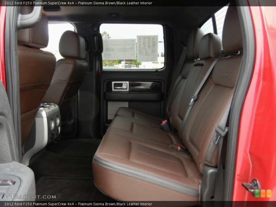Platinum Sienna Brown/Black Leather Interior Rear Seat for the 2012 Ford F150 Platinum SuperCrew 4x4 #95421738