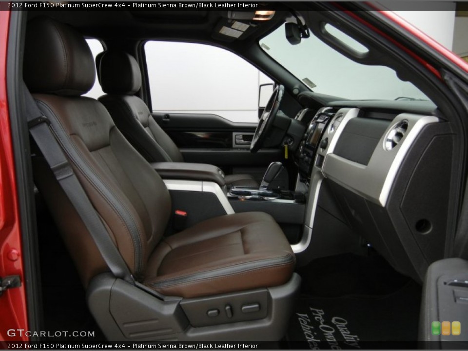 Platinum Sienna Brown/Black Leather Interior Front Seat for the 2012 Ford F150 Platinum SuperCrew 4x4 #95421765