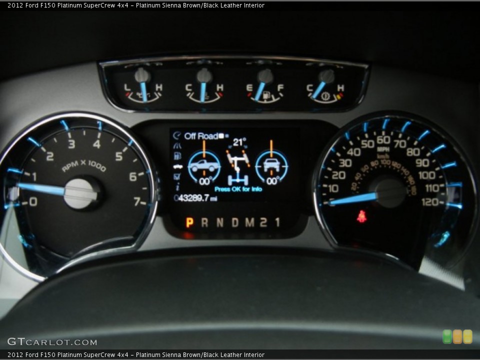 Platinum Sienna Brown/Black Leather Interior Gauges for the 2012 Ford F150 Platinum SuperCrew 4x4 #95421840