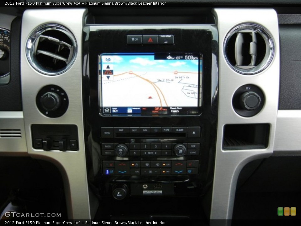 Platinum Sienna Brown/Black Leather Interior Navigation for the 2012 Ford F150 Platinum SuperCrew 4x4 #95421858