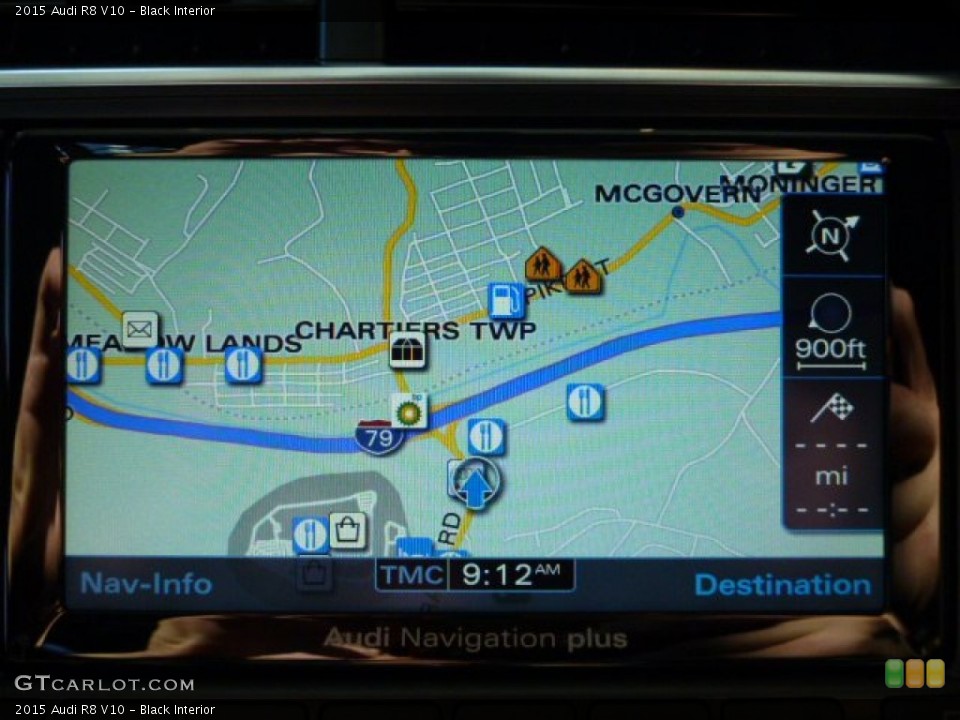 Black Interior Navigation for the 2015 Audi R8 V10 #95443370