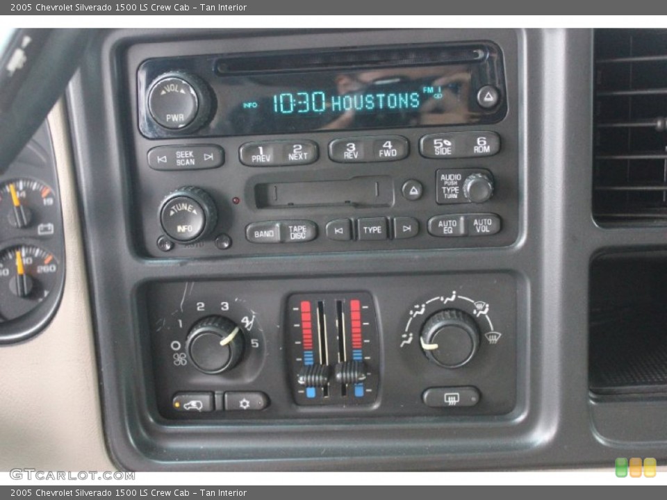 Tan Interior Controls for the 2005 Chevrolet Silverado 1500 LS Crew Cab #95449052