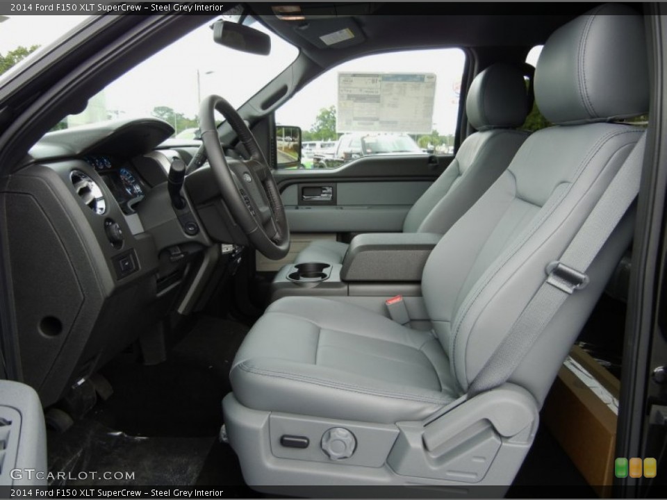Steel Grey Interior Photo for the 2014 Ford F150 XLT SuperCrew #95454042
