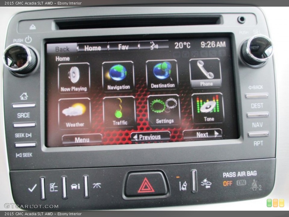 Ebony Interior Controls for the 2015 GMC Acadia SLT AWD #95457680