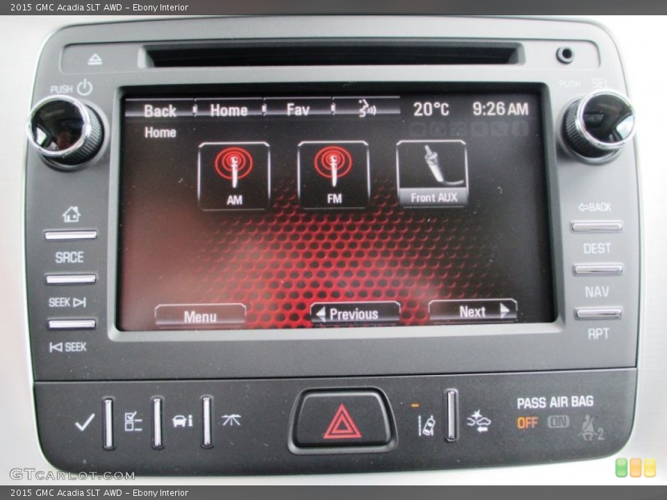 Ebony Interior Controls for the 2015 GMC Acadia SLT AWD #95457722